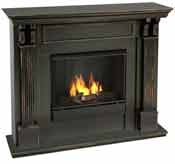 Black and Dark Finish Gel Fireplaces