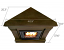 Chateau 5950-DW Corner Gel Fireplace in Dark Walnut  (Dimentions)