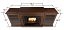 Frederick 7740-CO Entertainment Gel Fuel Fireplace in Chestnut Oak (Dimentions)