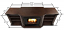 Valemont 7930-CO Gel Fuel Fireplace in Chestnut Oak (Dimentions)