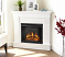 detail of Chateau 5950E-W White Corner Fireplace