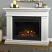 Room setting of Kennedy 8070E-W White Electric Fireplace