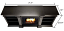 Fresno G1200-B Media Center Gel Fireplace in Black (Dimentions)
