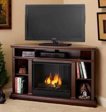 Churchill 3750-DE Expresso Corner Gel Fireplace