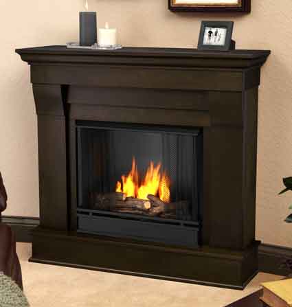 Chateau 5910-DW Dark Walnut Gel Fuel Fireplace