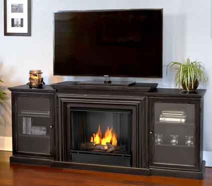 Frederick 7740-BW Gel Fuel Fireplace in Blackwash