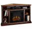 Churchill 3750E-DE Expresso Media Corner Electric Fireplace
