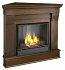 Chateau 5950-DW Corner Gel Fireplace in Dark Walnut