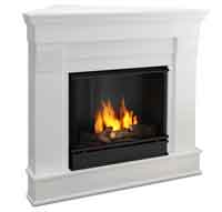The Chateau 5950-W White Corner Gel Fireplace