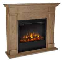 Lowry 7990E-BLO Electric Fireplace in Blonde Oak