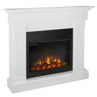 Crawford 8020E-W Electric Fireplace in White