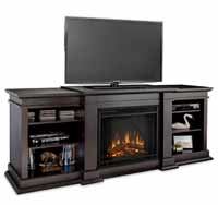 Fresno G1200E-DW Media Center Electric Fireplace in Dark Walnut
