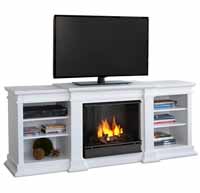 Fresno G1200E-W Media Center Electric Fireplace in White