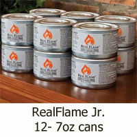 Real Flame Jr. 2122 Gel Fuel - 12 Pack Smaller Seven Ounce Cans